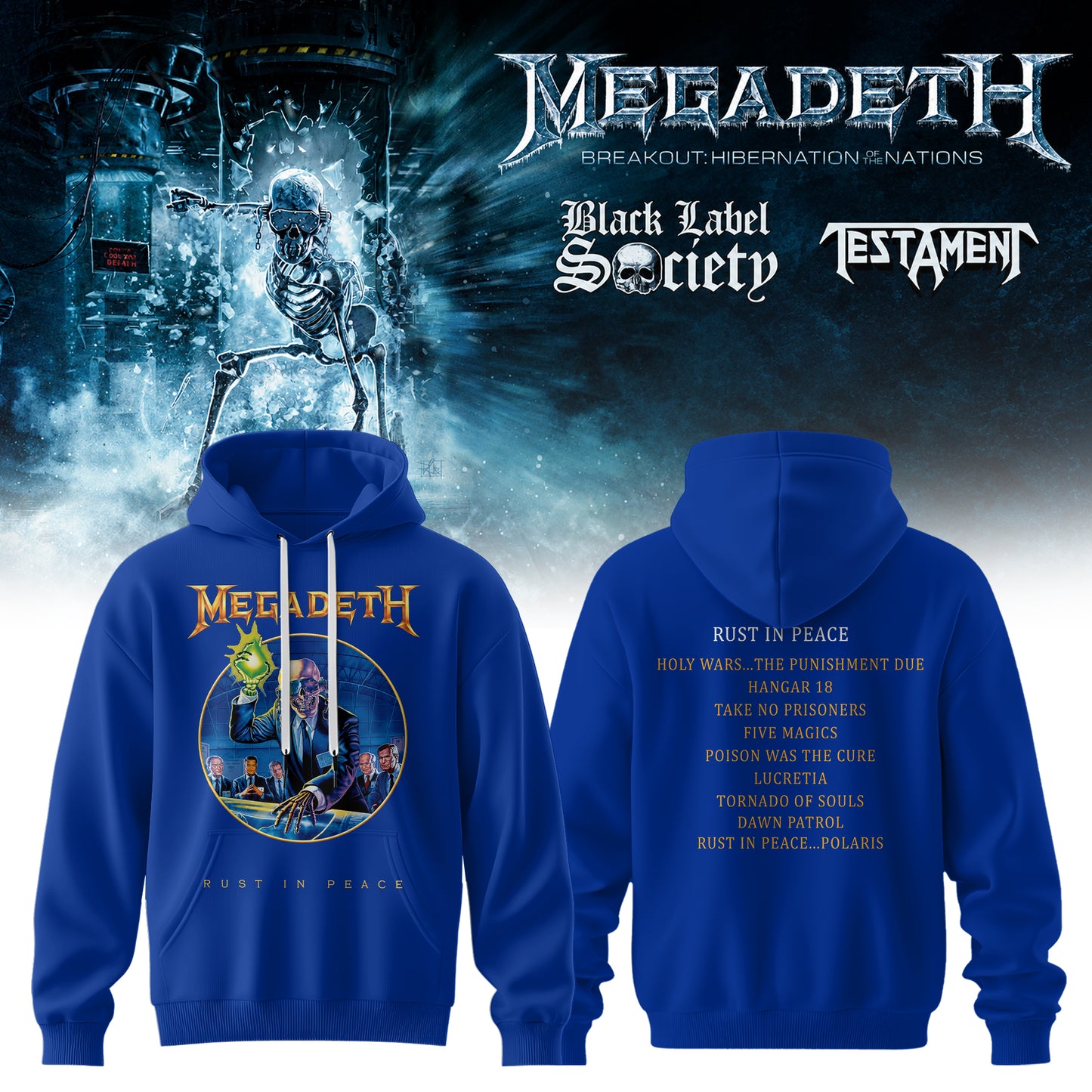 Megadeth Breakout: Hibernation of Nations Europe Tour 2026 Hoodie
