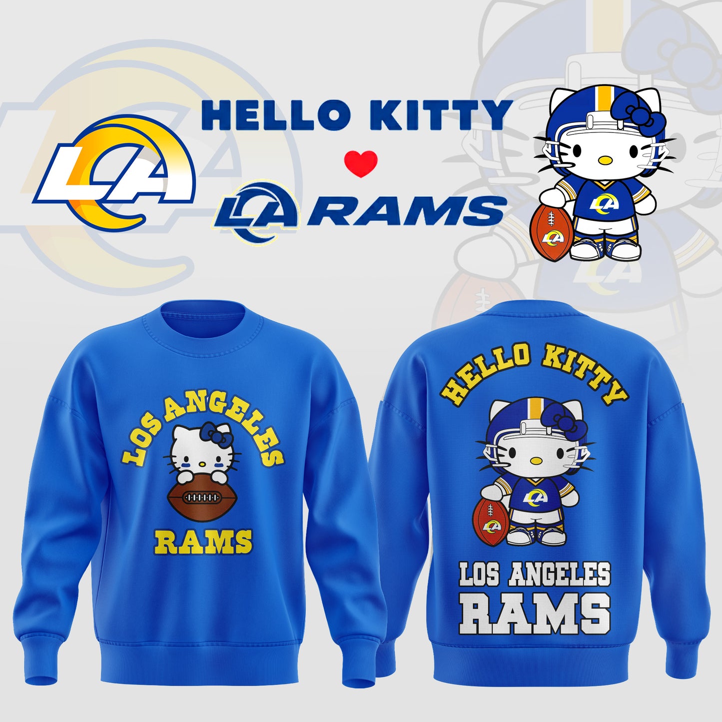 Hello Kitty ❤️ LA Rams – Cute Meets Game Day Style