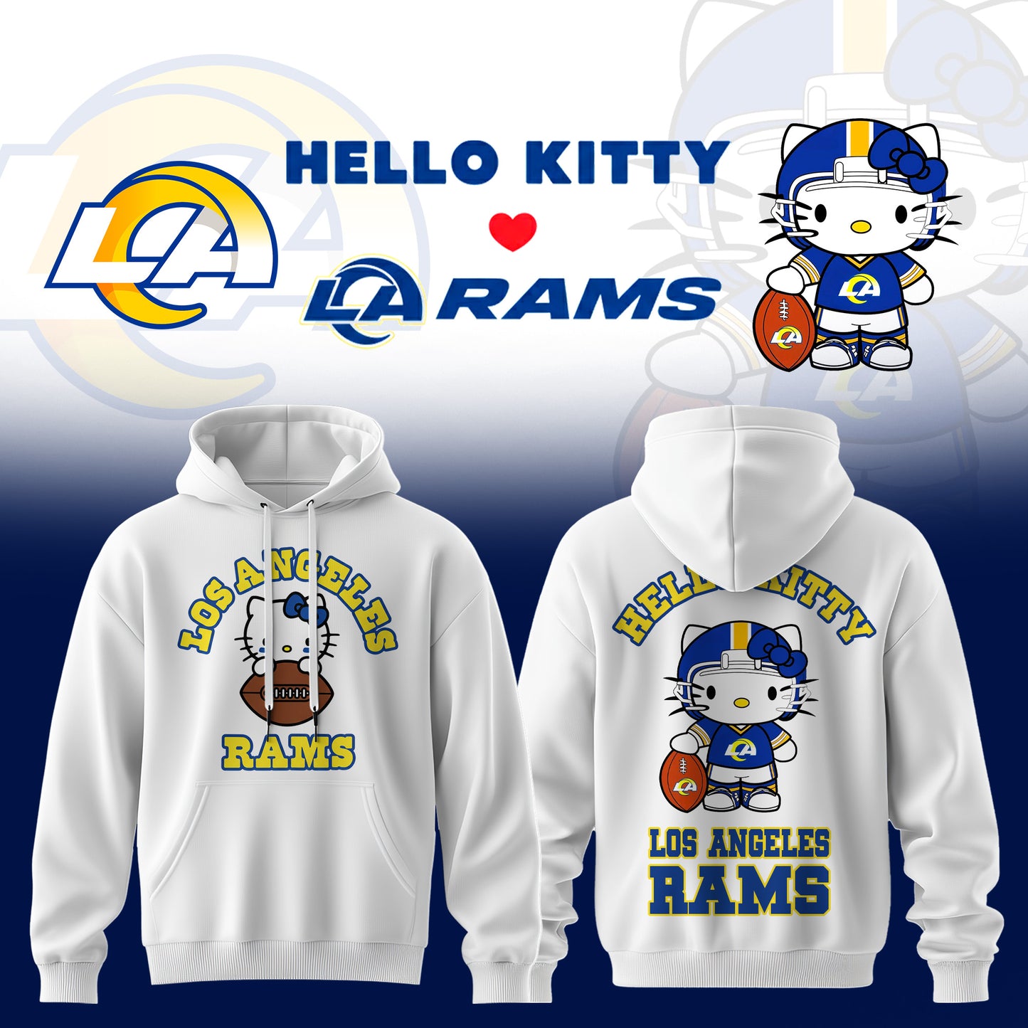 Hello Kitty ❤️ LA Rams – Cute Meets Game Day Style