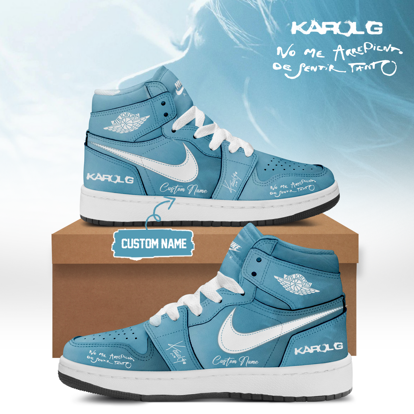 .KaRol G Album “NO ME ARREPIENTO DE SENTIR TANTO” 🩵 – Shoes