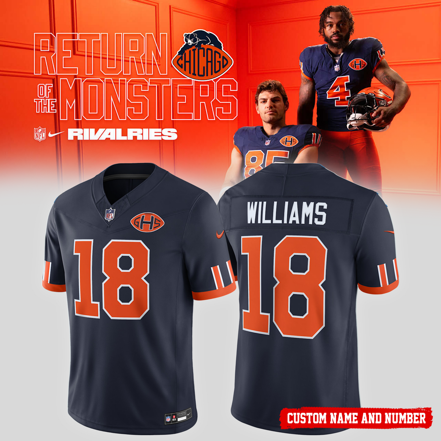 Unisex Chicago Bears 2026 Rivalries Special Football Jersey