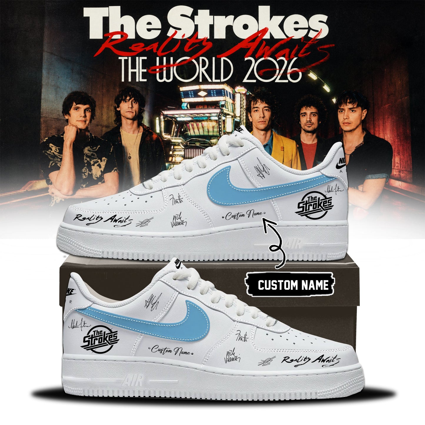 The Strokes “Reality Awaits Tour 2026” Signature Limited Edition – Shoes 3