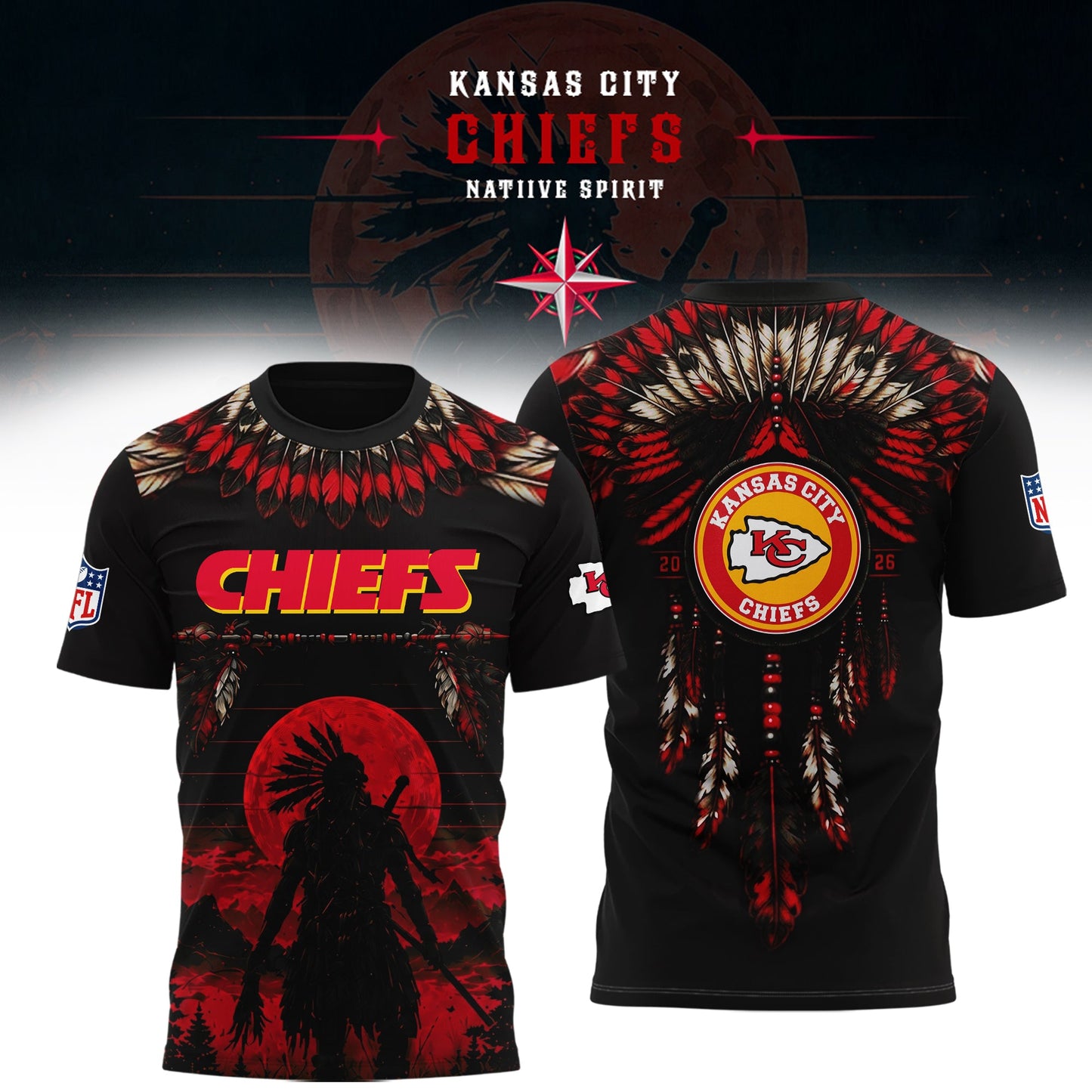 Limited Editon Kansas City Chiefs Native Spirit Heritage 2026 Shirt