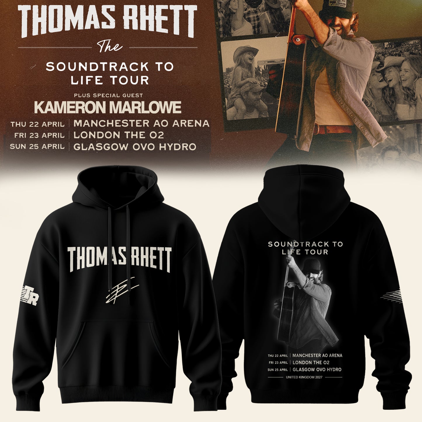 TR – The Soundtrack To Life UK Tour 2027 Hoodie Edition