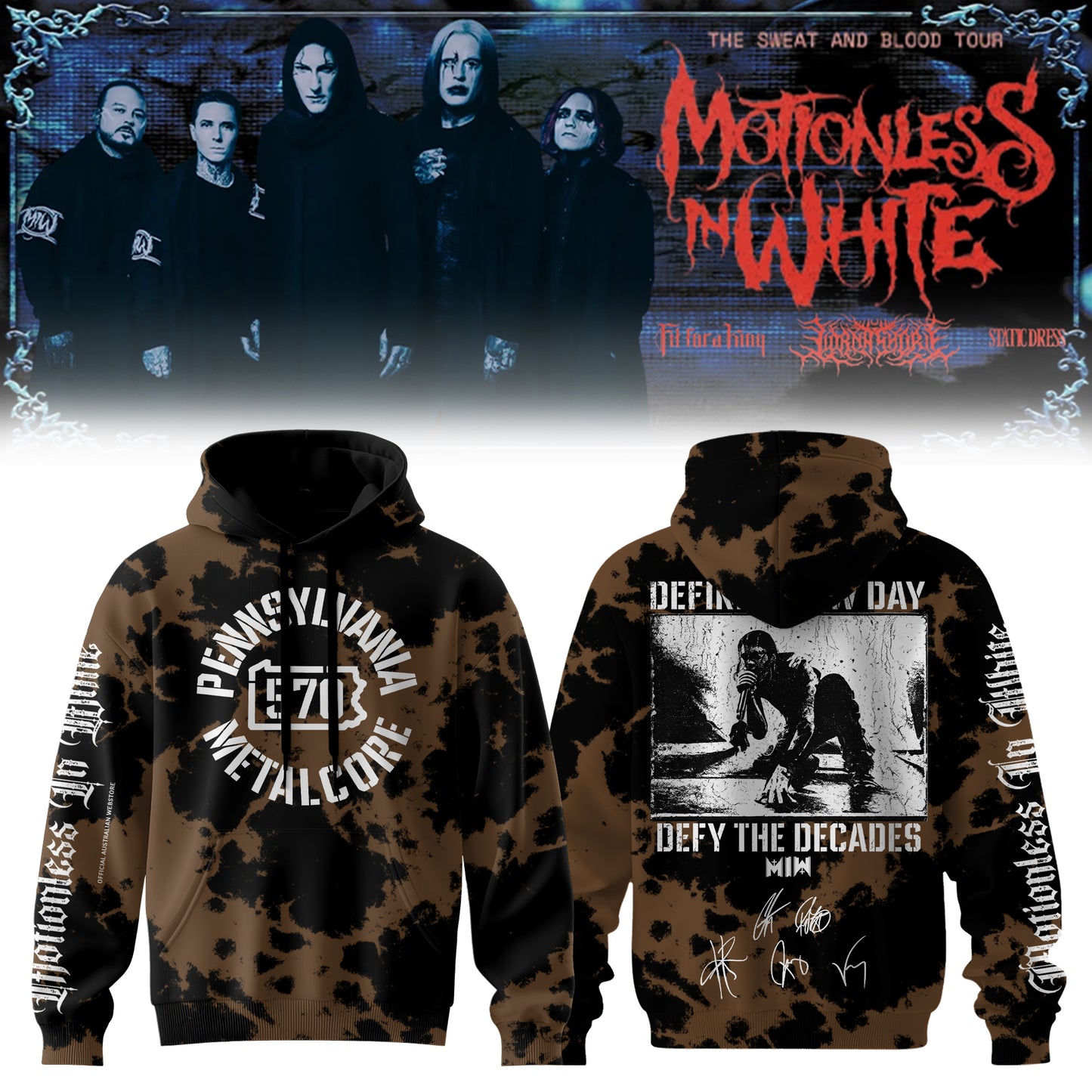 Motionless In White Signed Decades Hoodie