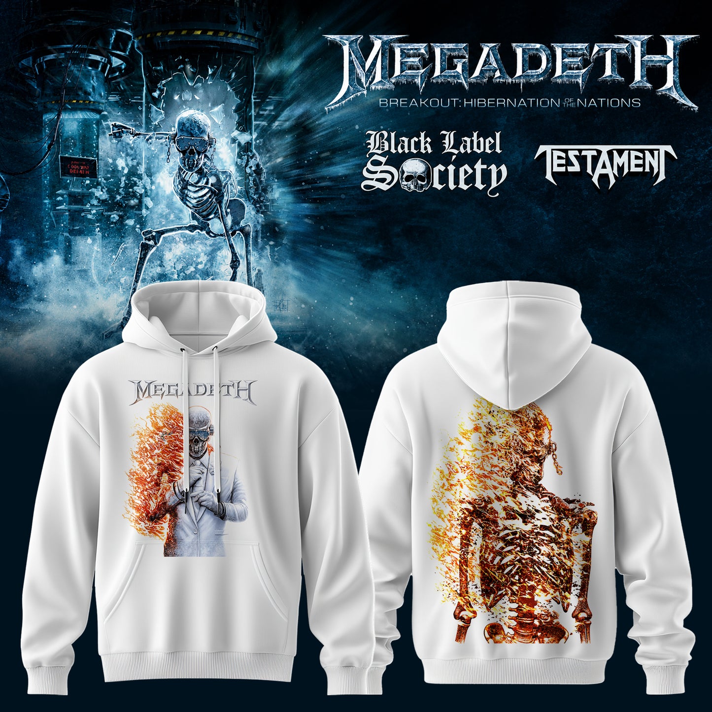 Megadeth Breakout: Hibernation of Nations Europe Tour 2026 Hoodie