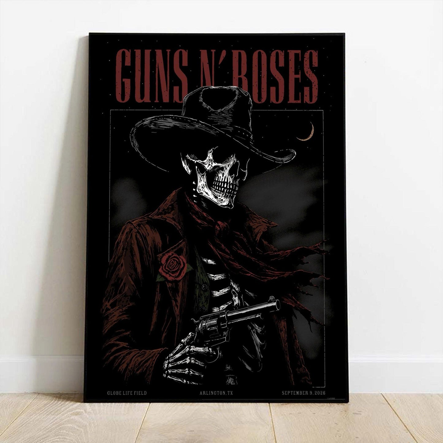 GNR x Texas Rangers Globe Life Field 2026 Tour Poster