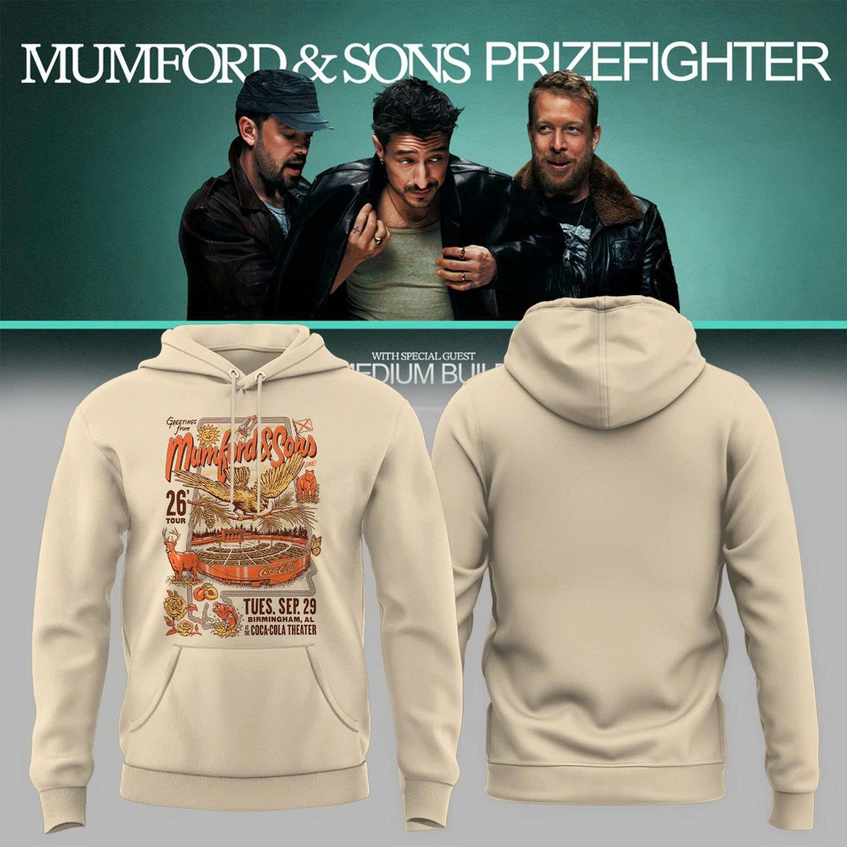 Mumford And Sons Birmingham AL 2026 Hoodie
