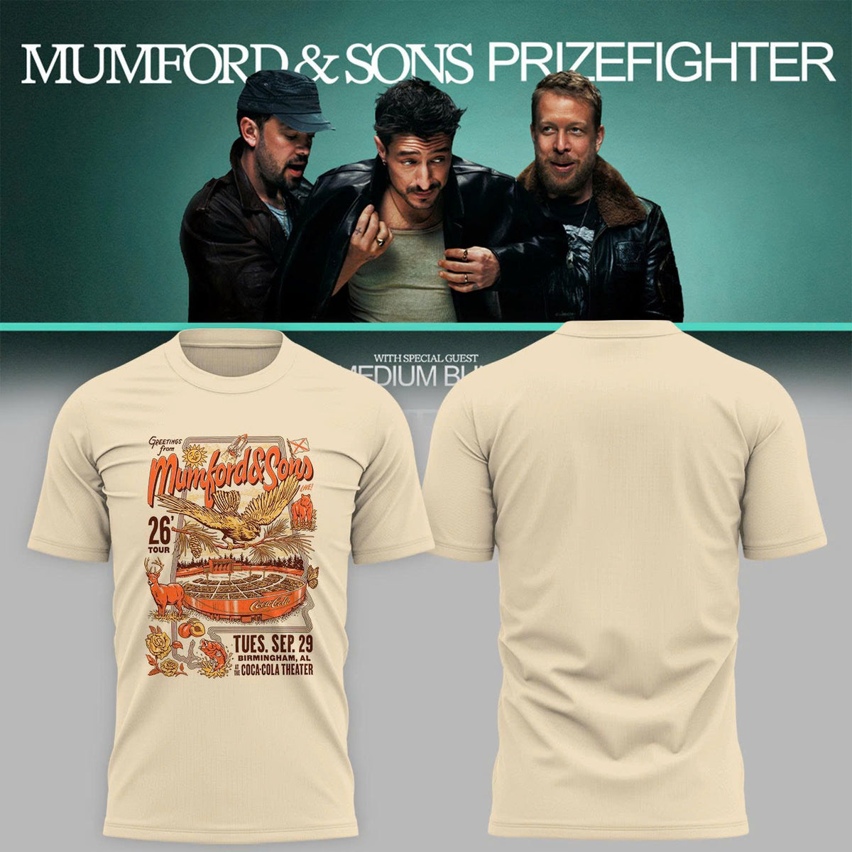 Mumford And Sons Birmingham AL 2026 Tshirt