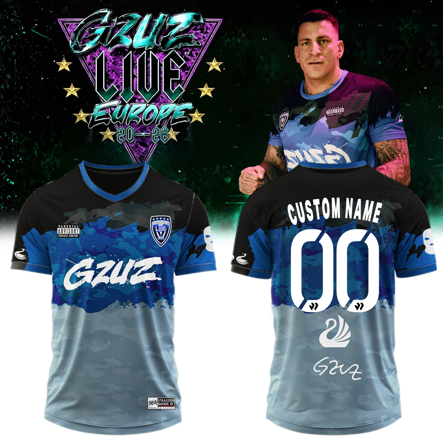 ,.GZUZ “LIVE EUROPE TOUR 2026” Signed – Jersey (Custom Name & Number )