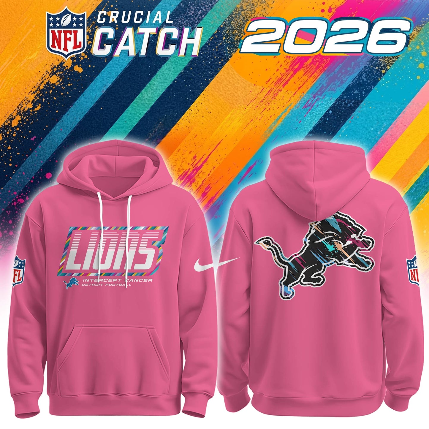 D. Lions 2026 Crucial Catch Limited Hoodie