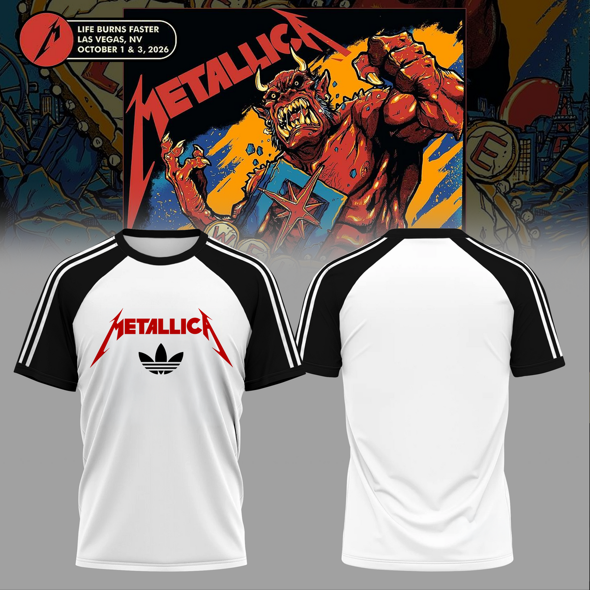 Life Burns Faster, Las Vegas - M72 World Tour T-shir