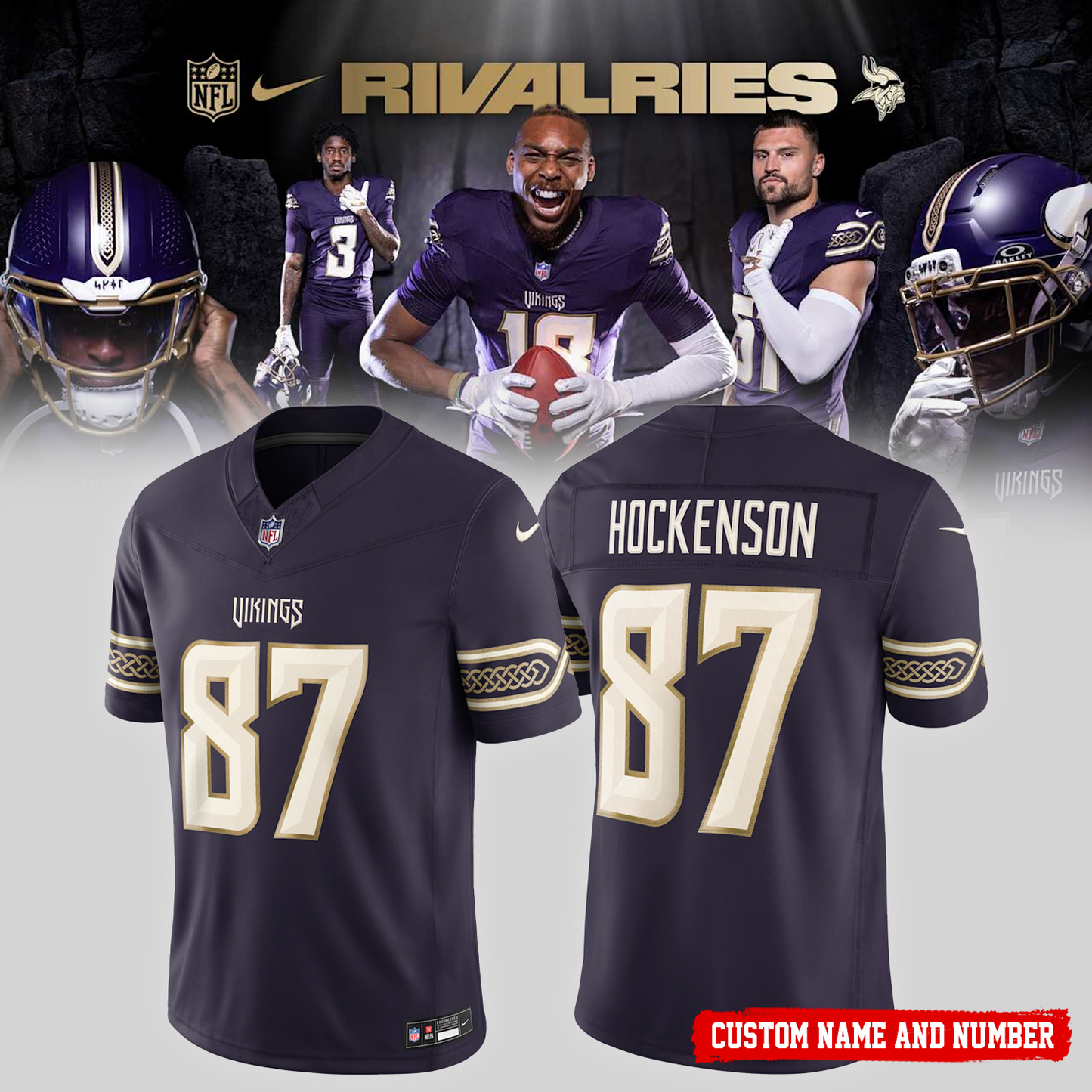 Unisex Minnesota Vikings 2026 Rivalries Special Football Jersey