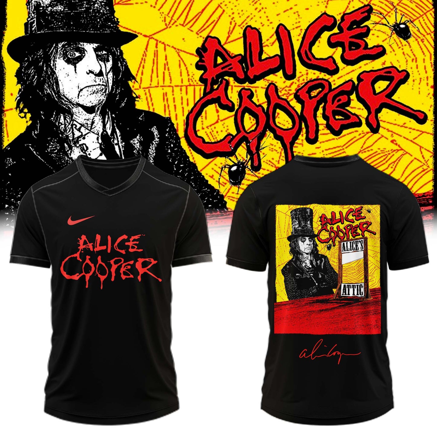 ,,.Alice Cooper “Alice’s Attic Tour” 2026 Signed – Jersey