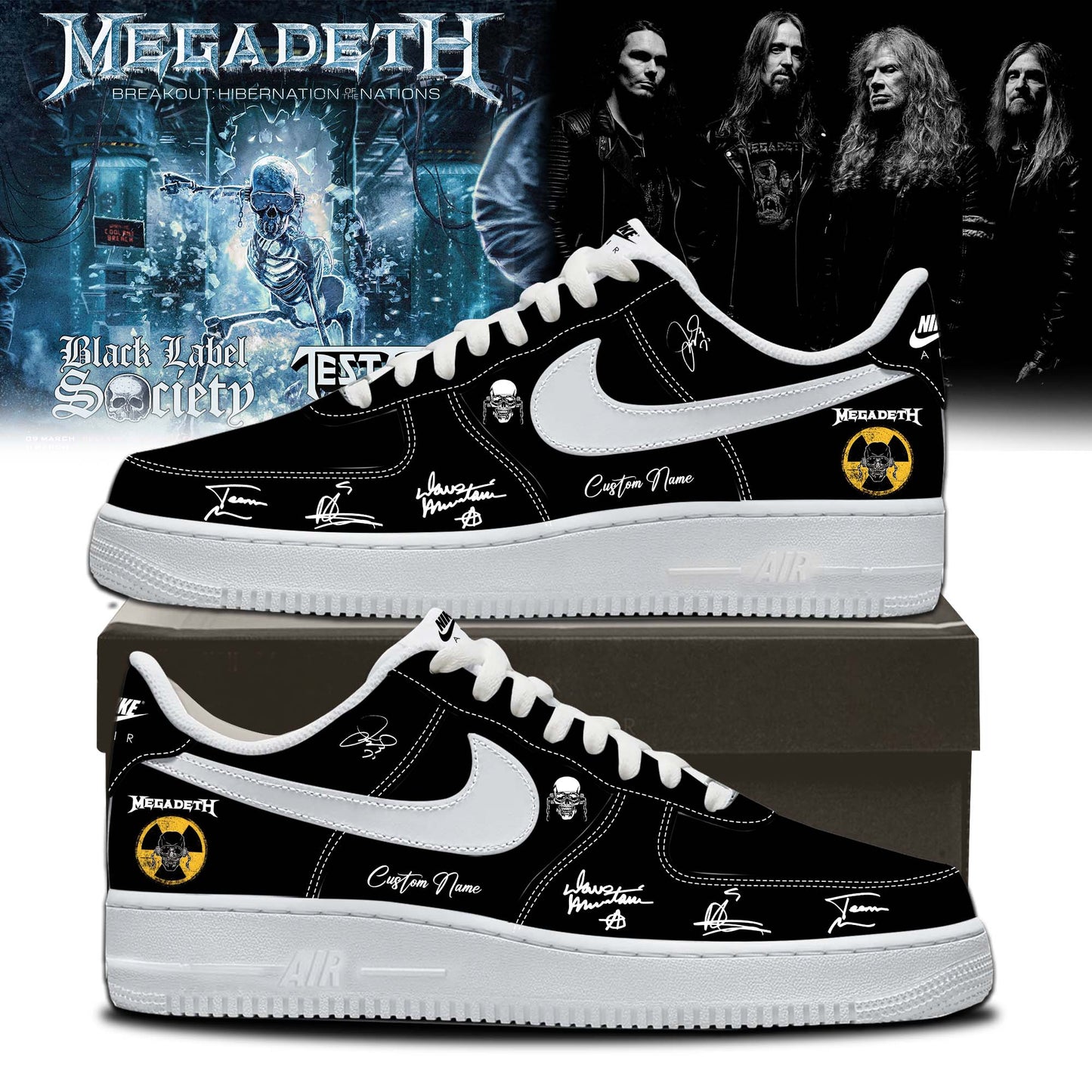 Megadeth Limited Signed Shoes AF1