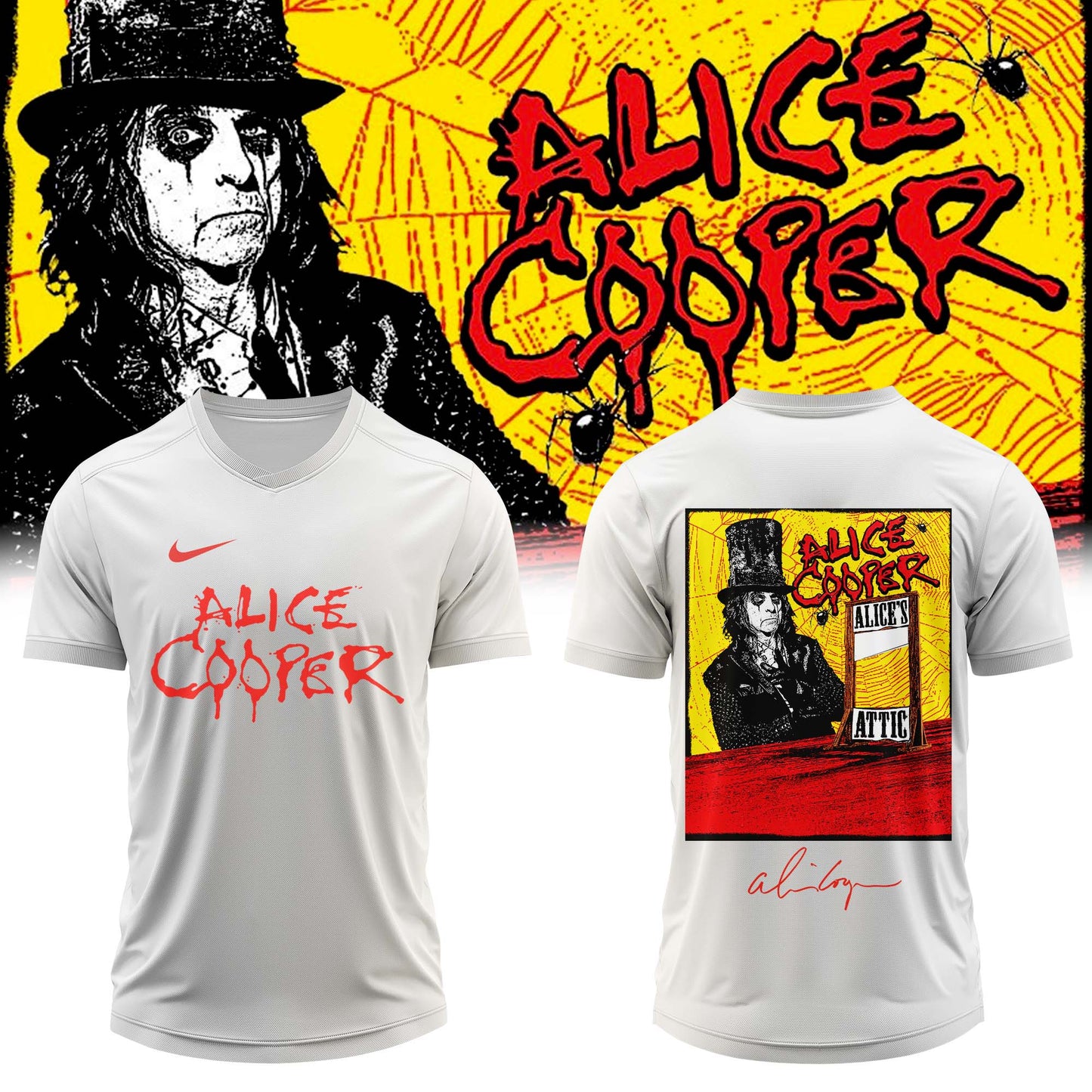 ,,.Alice Cooper “Alice’s Attic Tour” 2026 Signed – Jersey