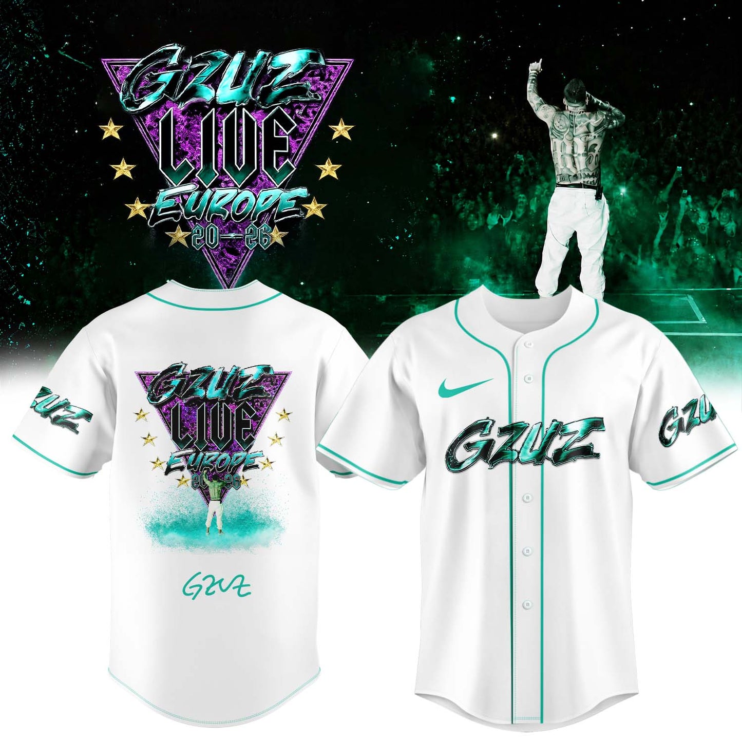 ,,,.GZUZ “LIVE EUROPE TOUR 2026” Signed – Jersey