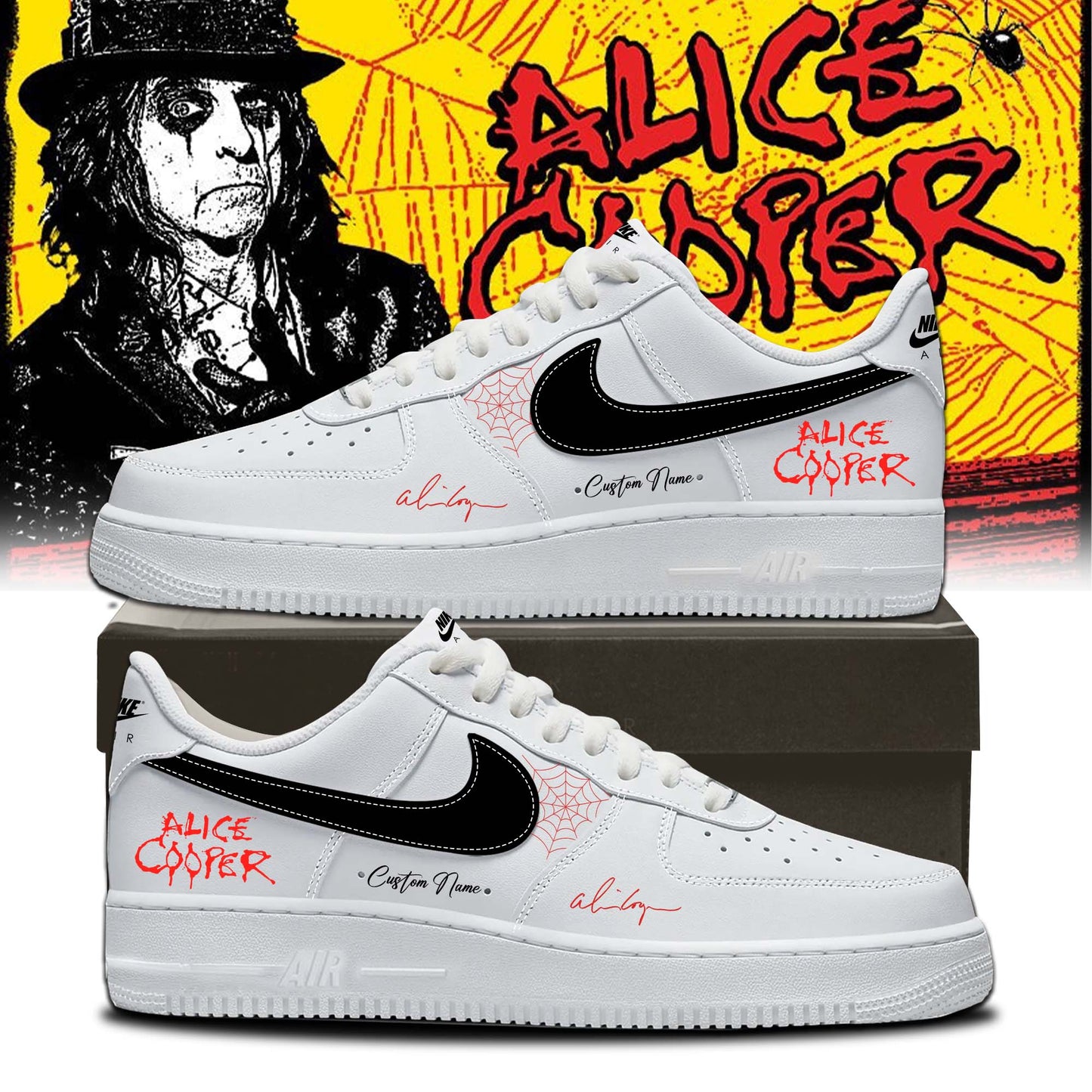 ,,Alice Cooper “Alice’s Attic Tour” 2026 Signed – Shoes 1-5
