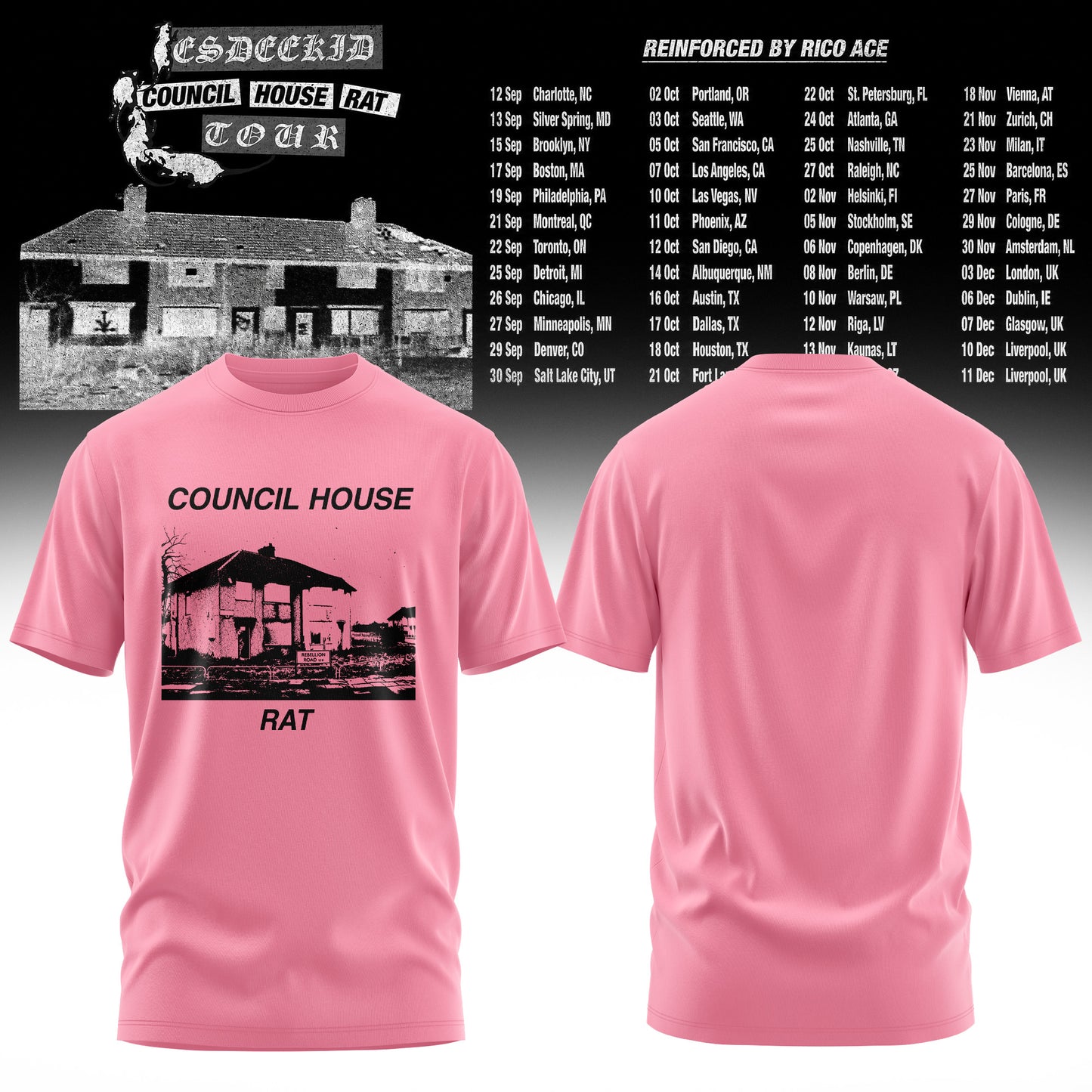 Council House Rat Tour Vintage Washed Graphic Tee