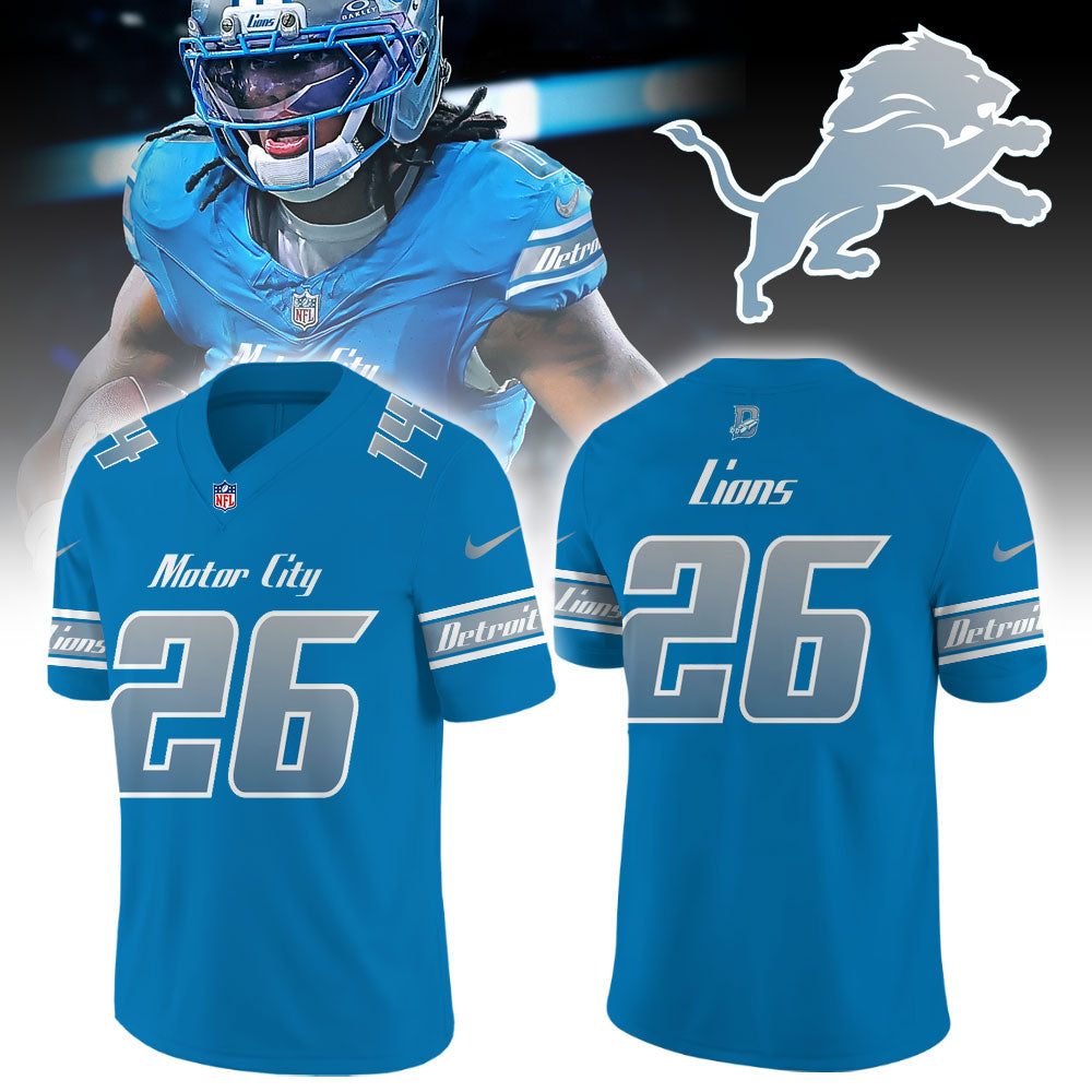 ..D.Lions 2026 Rivalries Full Throttle Limited Football Jersey NN (Custom Number)