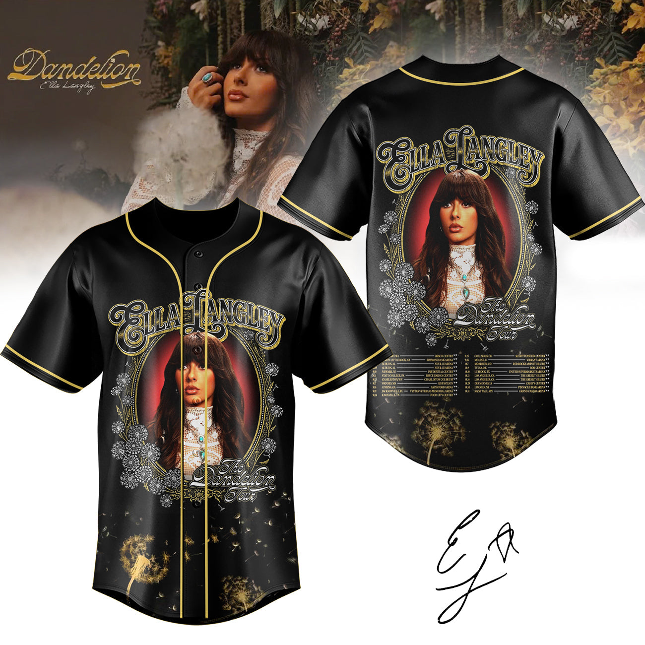 Limited Edition Ella Langley “The Dandelion Tour 2026” Jersey