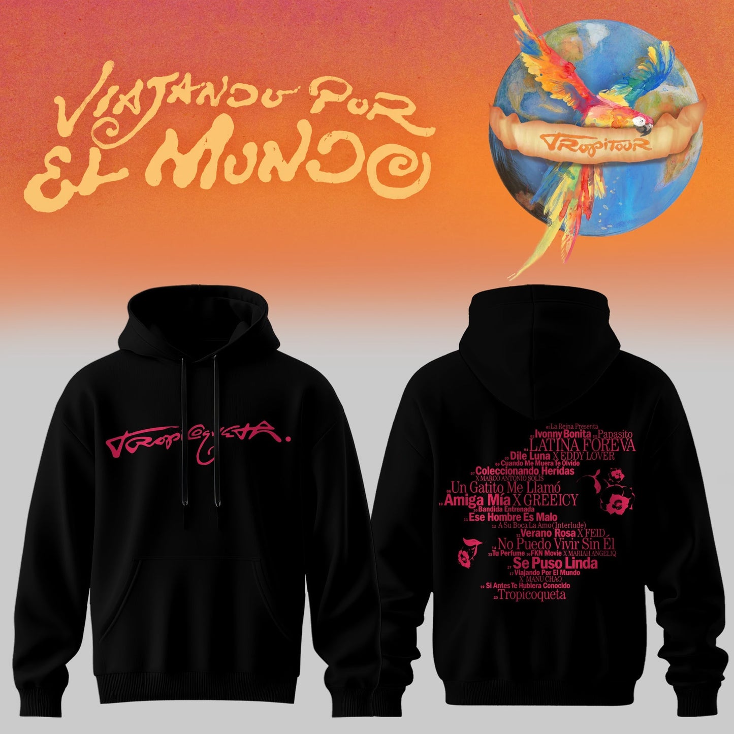 Karol G Viajando Por El Mundo Tropitour Limited Hoodie