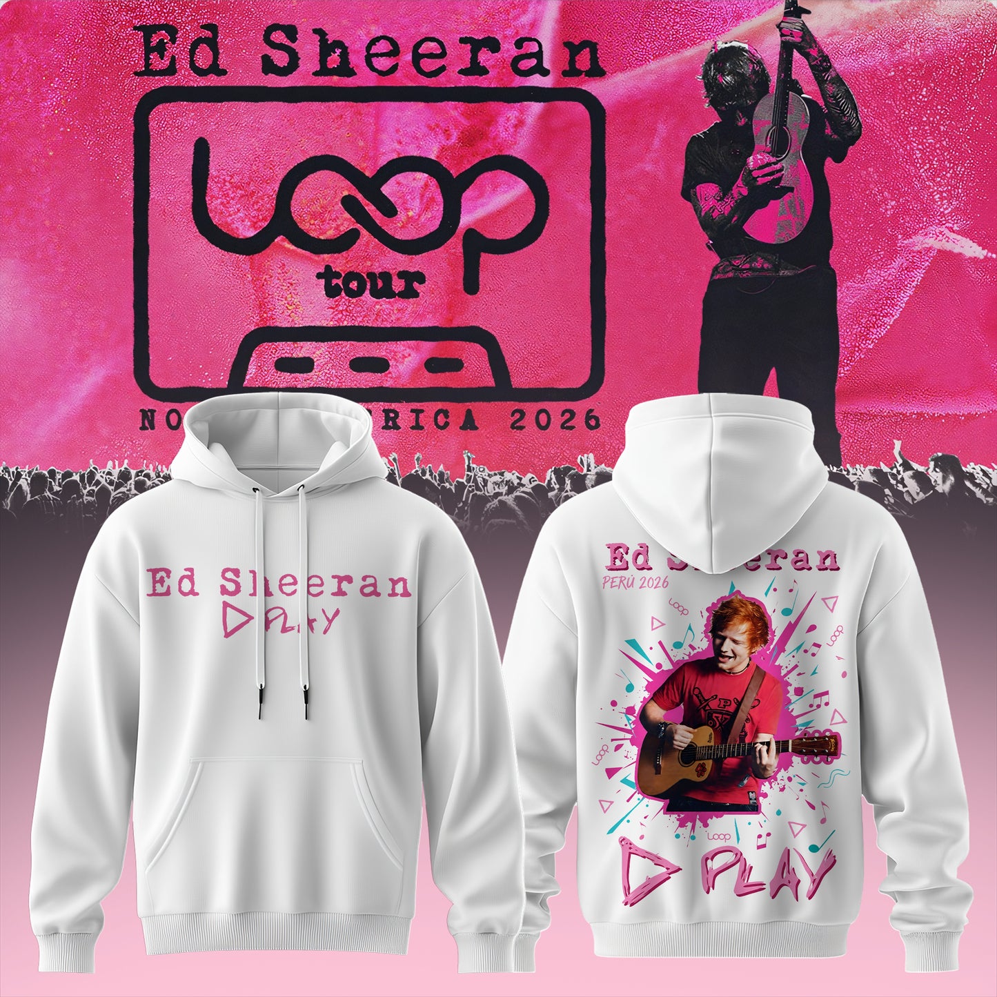 Ed Sheeran – Loop Tour NA 2026 Limited Hoodie