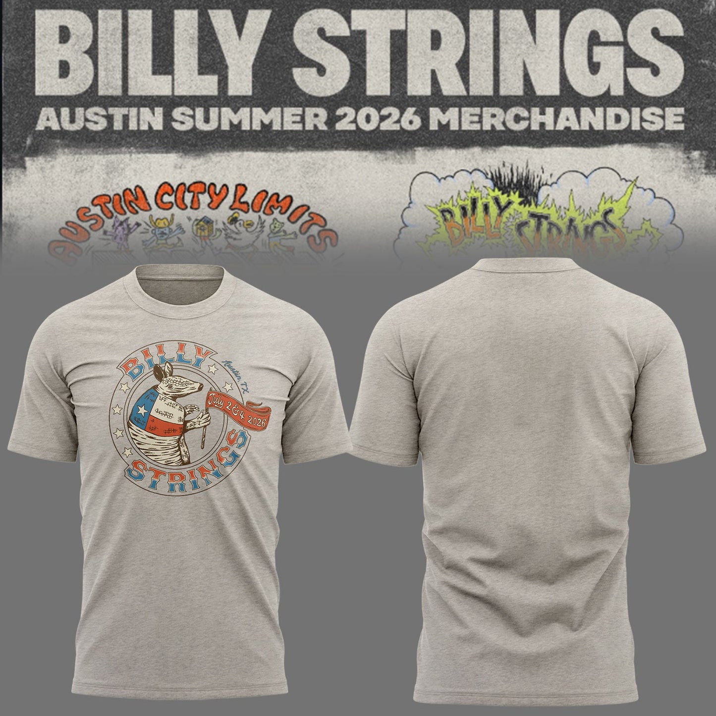 Limited Edition Billy Strings tour 2026 tshirt-KC07032611