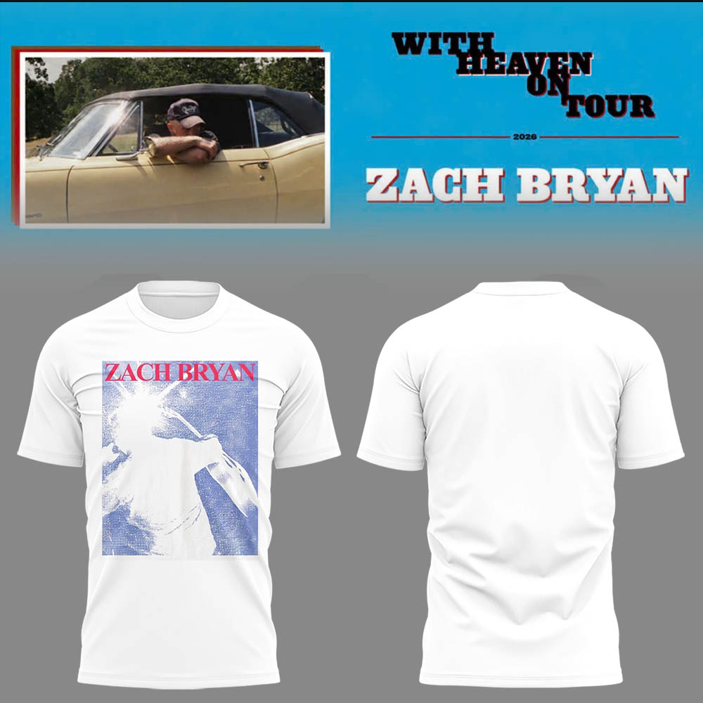 Limited Zach “With Heaven On Tour 2026.” TShirt