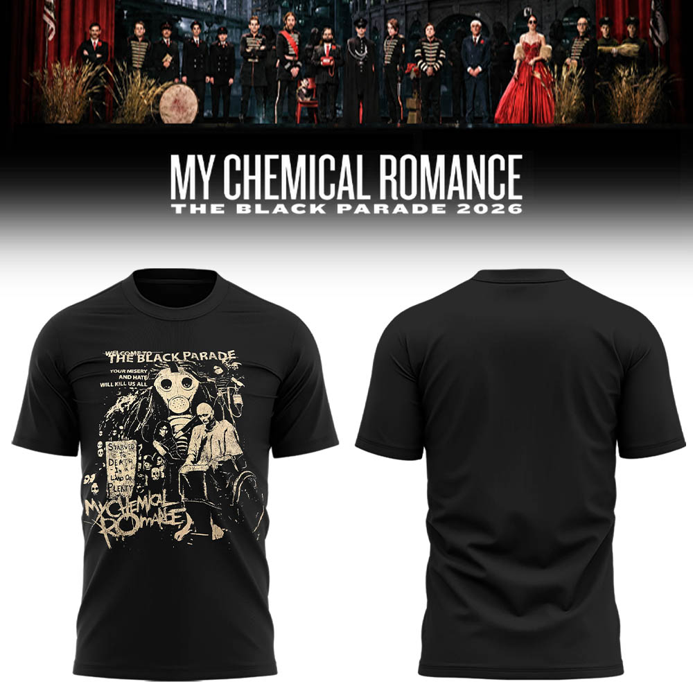 Limited Edition MCR Long Live The Black Parade Tour US 2026 At Petco Park Tshirt
