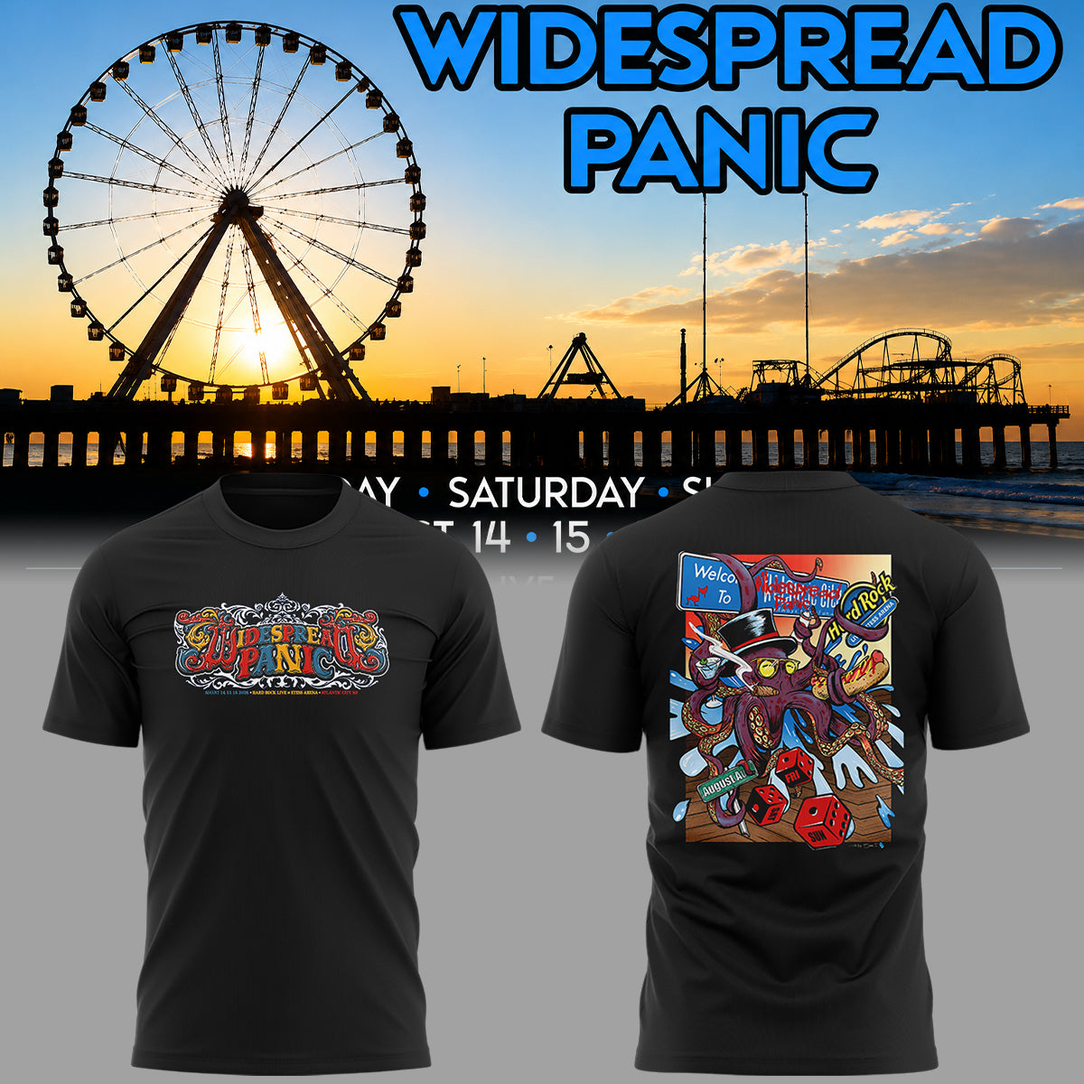 Limited Edition Widespread Panic Tour 2026 Tshirt