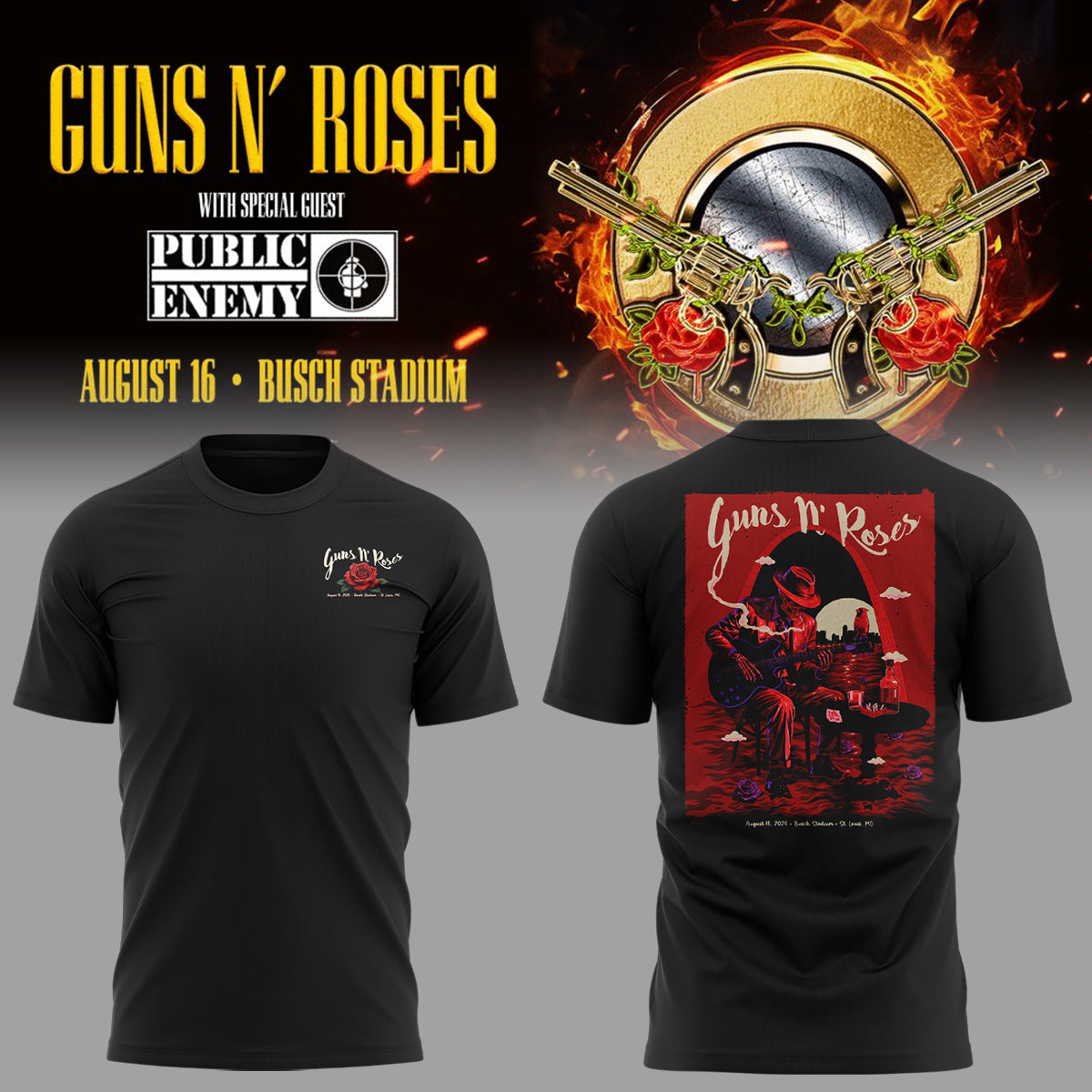 Exclusives Guns N' Roses x St. Louis Cardinals T-Shirt