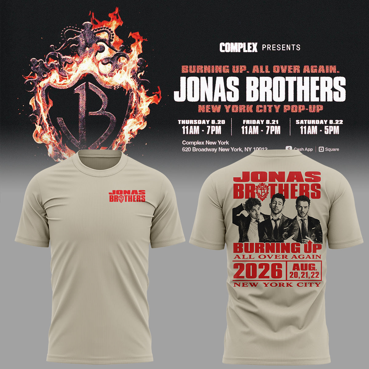 Limited Edition “The Burning Up Tour: All Over Again” 2026 Tshirt