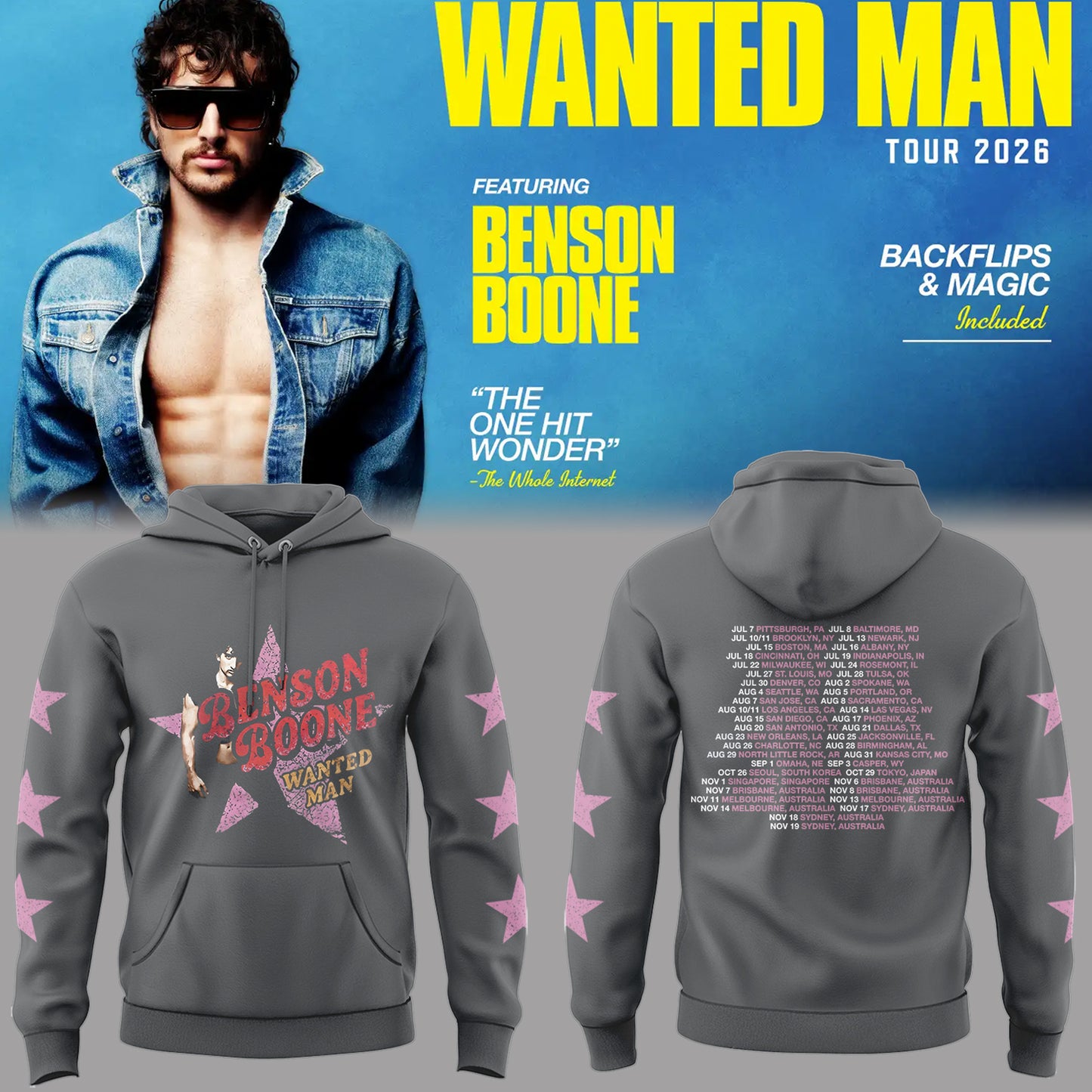 Limited Edition Wanted Man Tour 2026 Hoodie