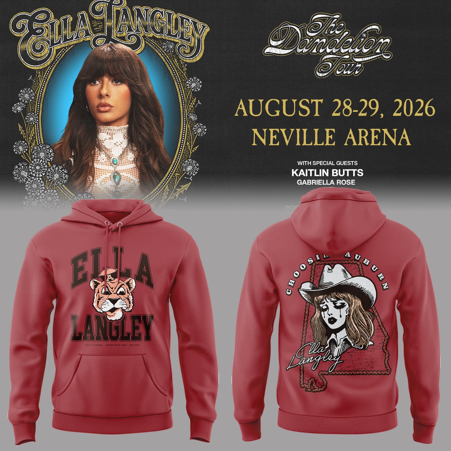 E.Langley “The Dandelion Tour” in Auburn,AL Hoodie
