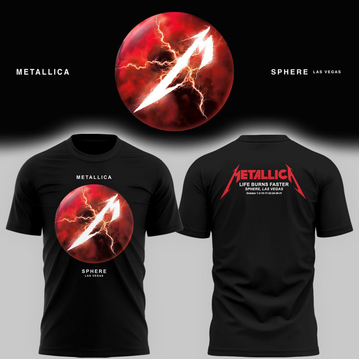MTLC 🎶 Life Burns Faster residency at Sphere in Las Vegas Tshirt