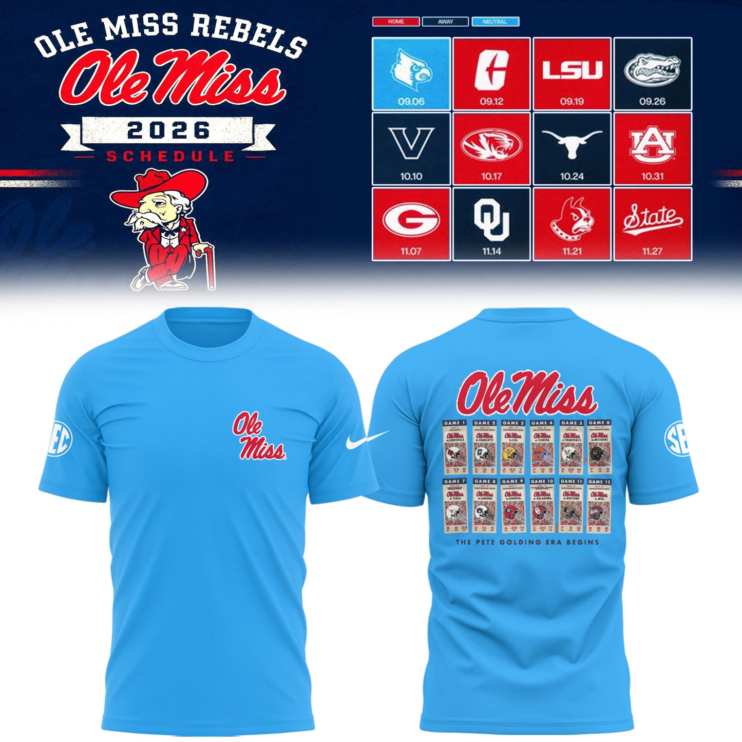 Limited Edition 2026 Schedule Shirt