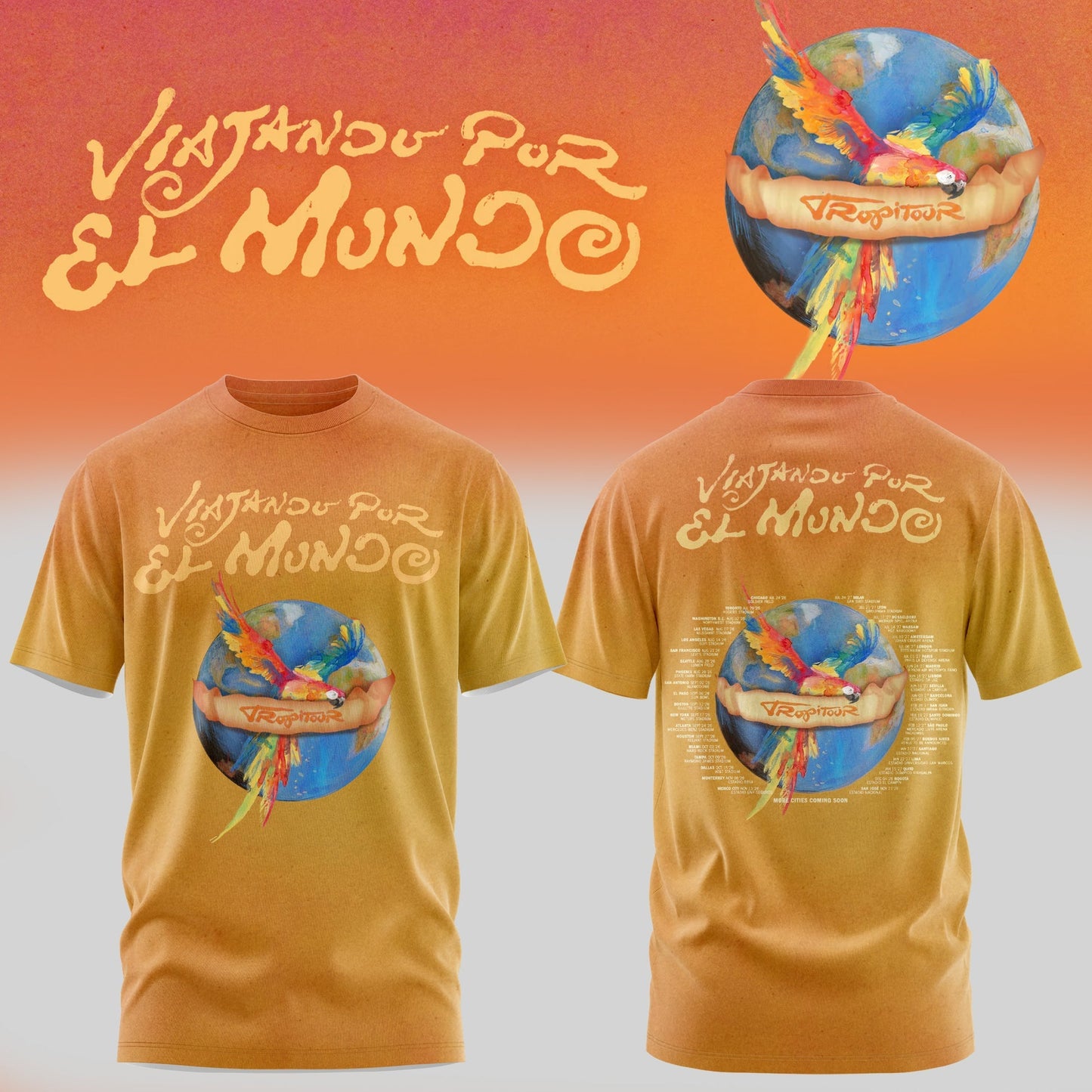 .Karol G Viajando Por El Mundo Tropitour Limited Tshirt