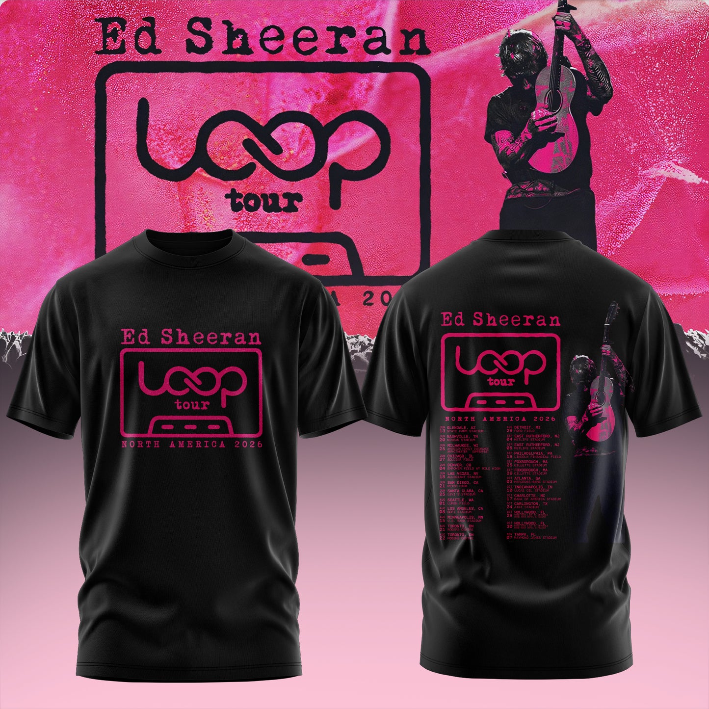 Ed Sheeran – Loop Tour NA 2026 Limited T-Shirt