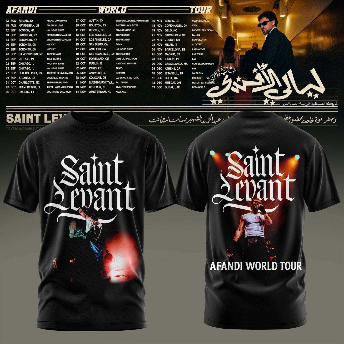 SAINT LEVANT – AFANDI WORLD TOUR T-SHIRT
