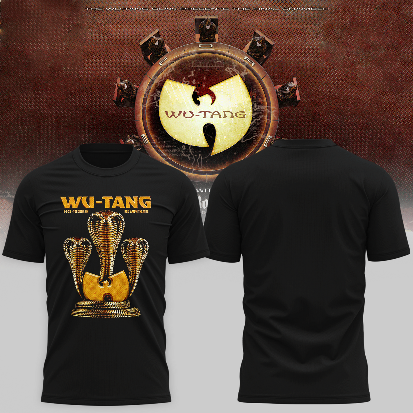Wu-Tang Clan Toronto ON 2026 Event Poster Live At RBC Amphitheatre On September 9 2026 Unisex T-Shirt