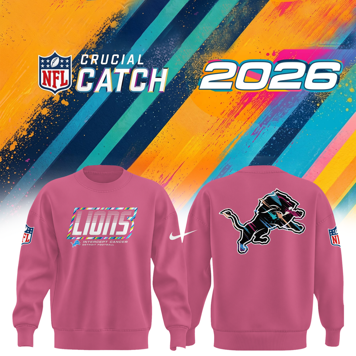D. Lions 2026 Crucial Catch Limited Sweatshirt