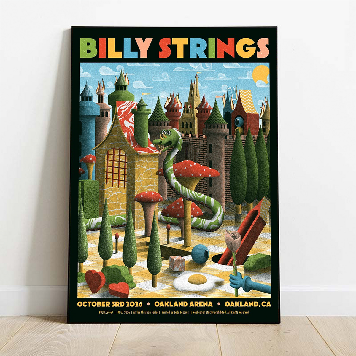 Limited Edition Billy Strings tour 2026 poster