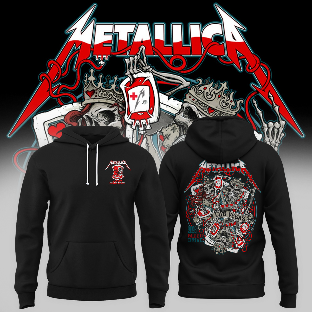 MTLC X American Red Cross 2026 Blood Drive Las Vegas Life Burns Faster Two Sided Hoodie
