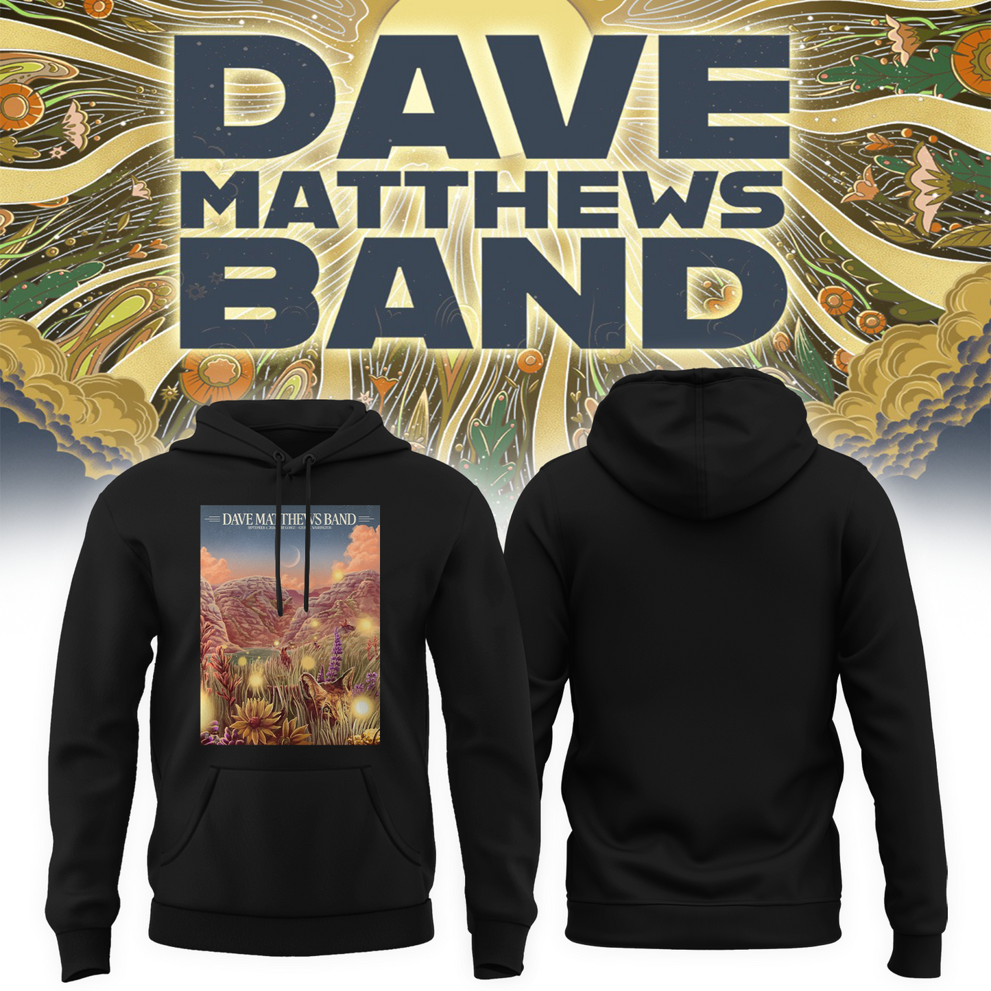 Dave Matthews Band George WA 2026 Gig Poster Live At The Gorge On September 4 5 6 2026 Hoodie