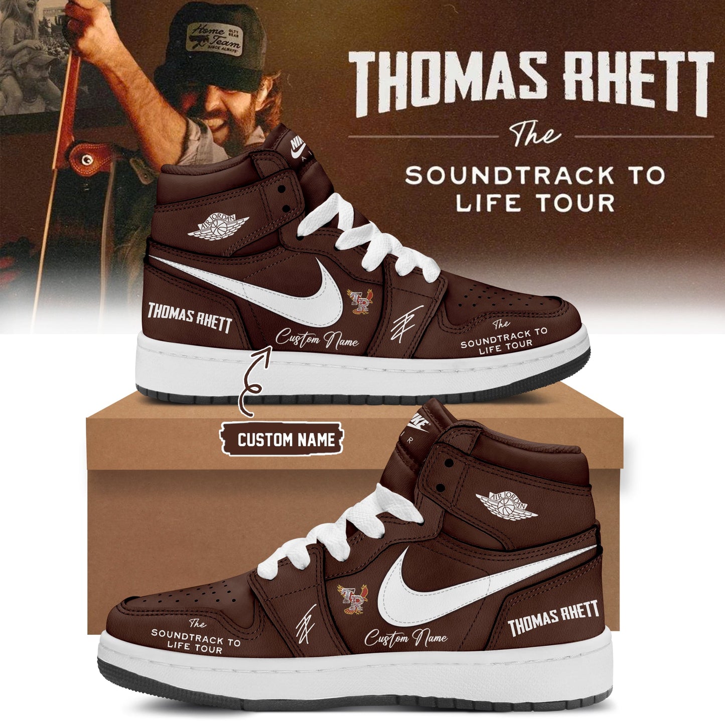 ,,Thomas Rhett ”The Soundtrack to Life Tour” Limited Edition Signature – Shoes 5