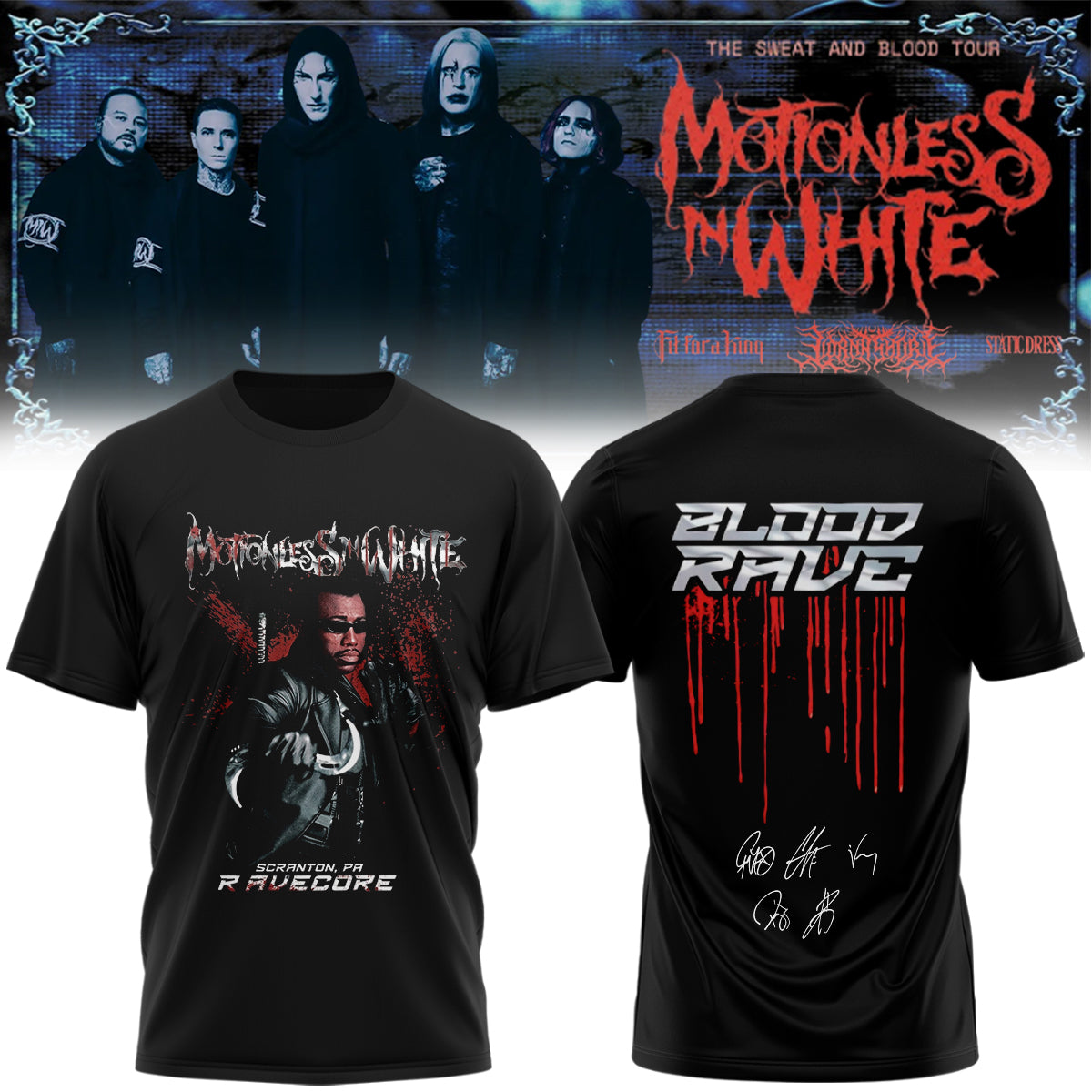 Motionless In White Signed Decades TShirt