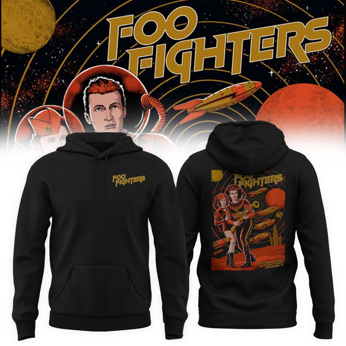 Foo Fighters Vancouver BC 2026 Event Poster Live At BC Place Stadium On September 20 2026 Shirt