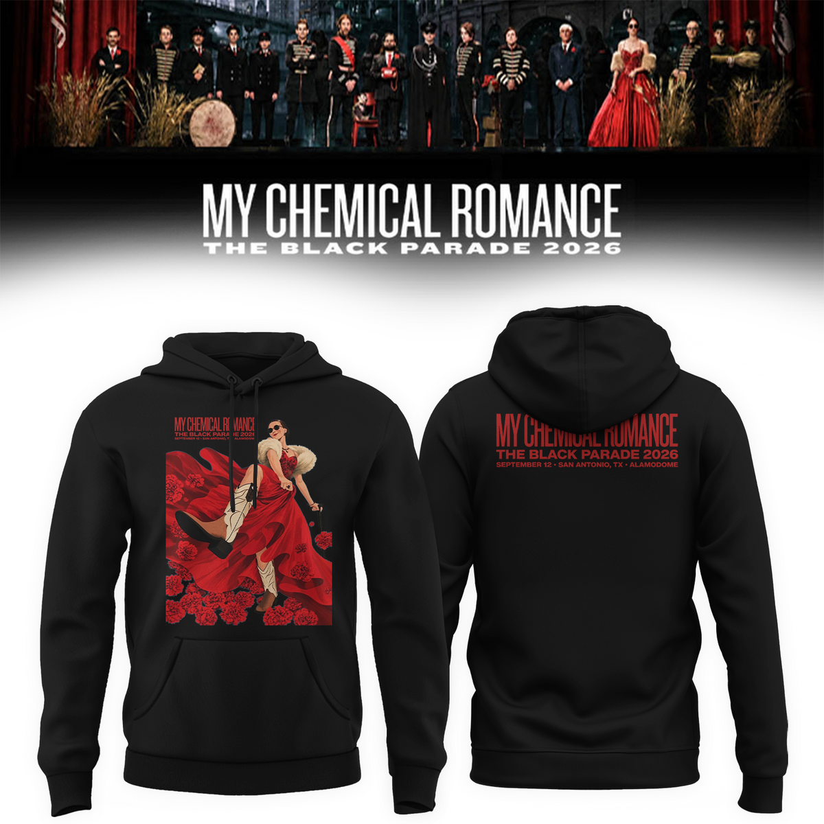 My Chemical Romance The Black Parade 2026 San Antonio Texas Alamodome September 12 Hoodie