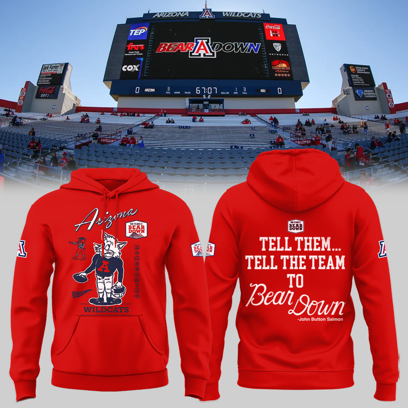 Limited Edition Arizona Wildcats 100 Years Bear Down Hoodie